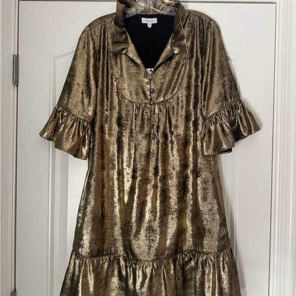 Sedge NWT Mary Dress Bronze size Medium - Picture 4 of 7